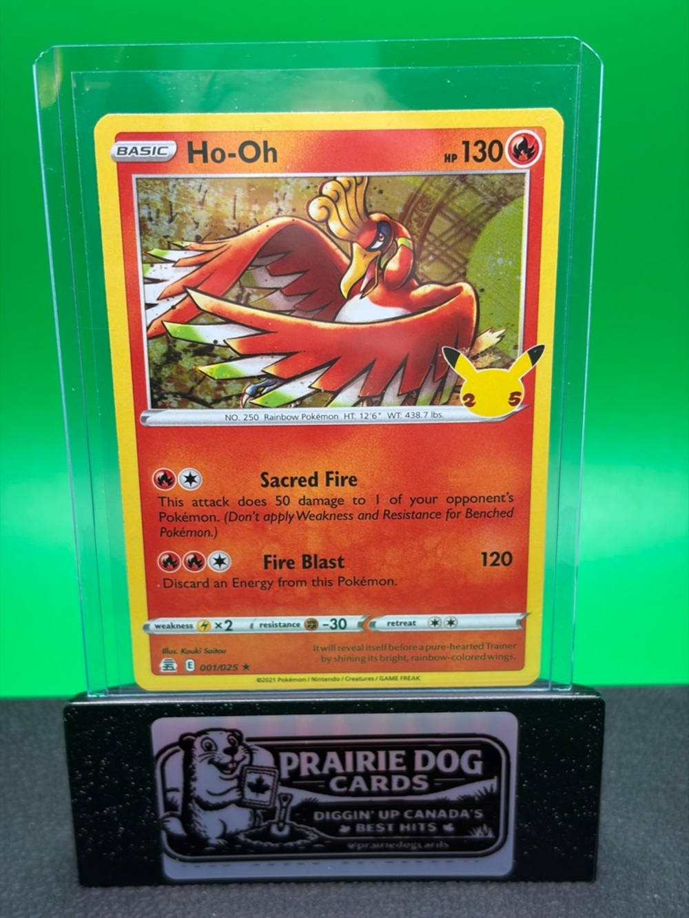 Celebrations Stamped Ho-Oh Holo Pokemon Card